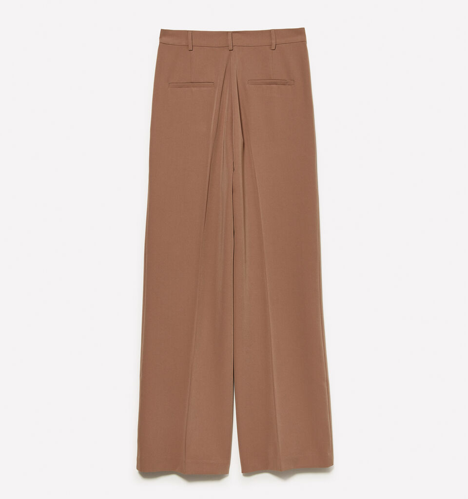 Brown palazzo trousers - women's palazzo trousers - Brown | Sisley image number 6